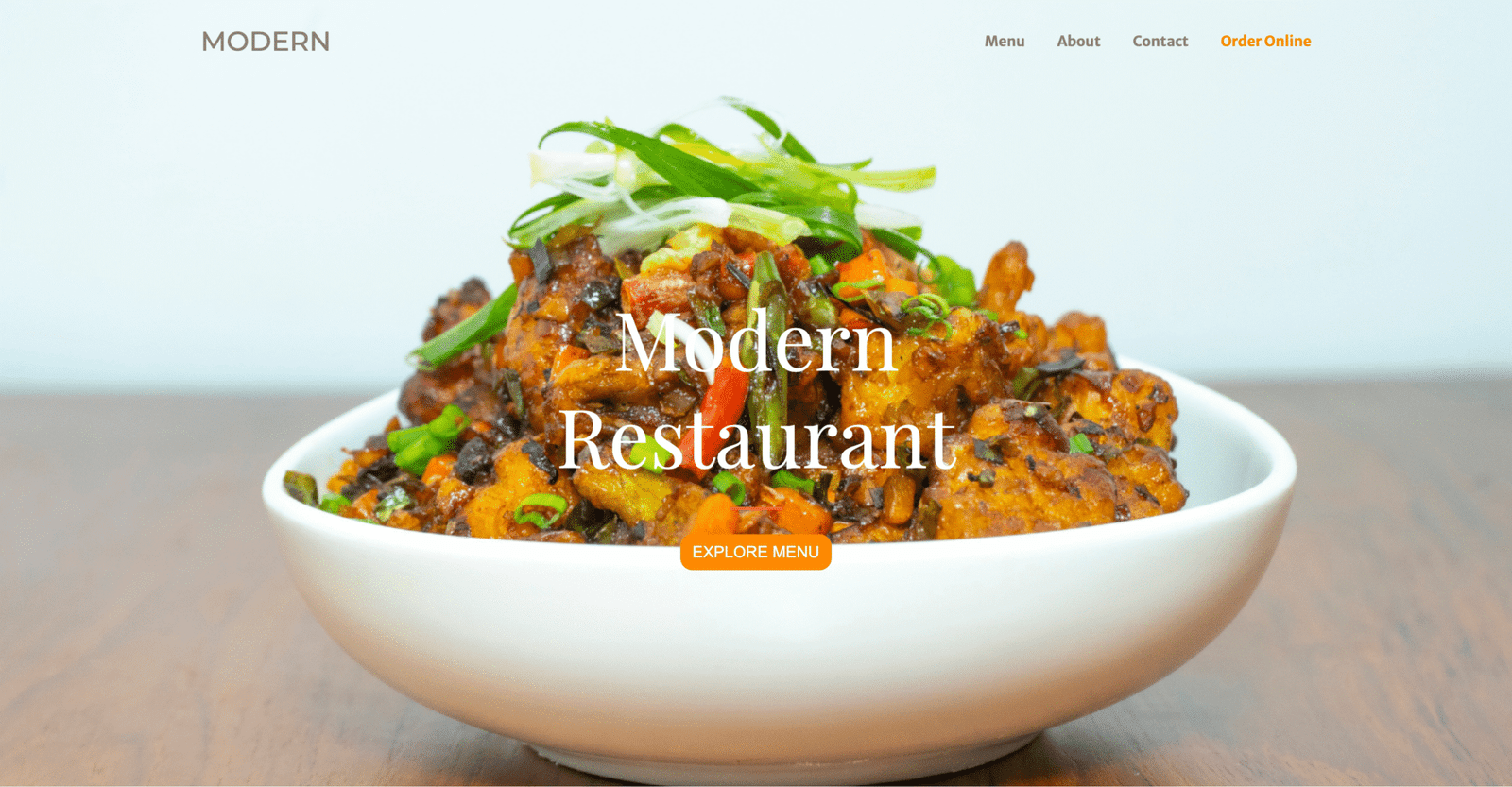 Restaurant Website Template - Modern